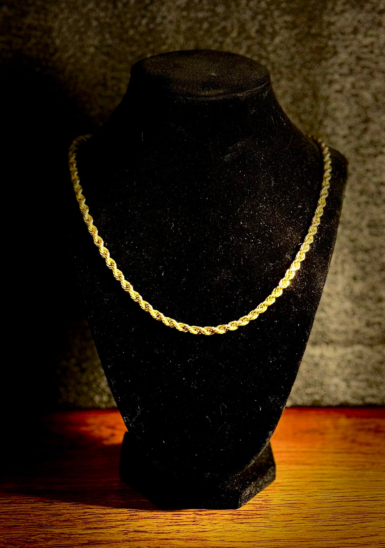 4.5mm Solid Gold Rope Chain