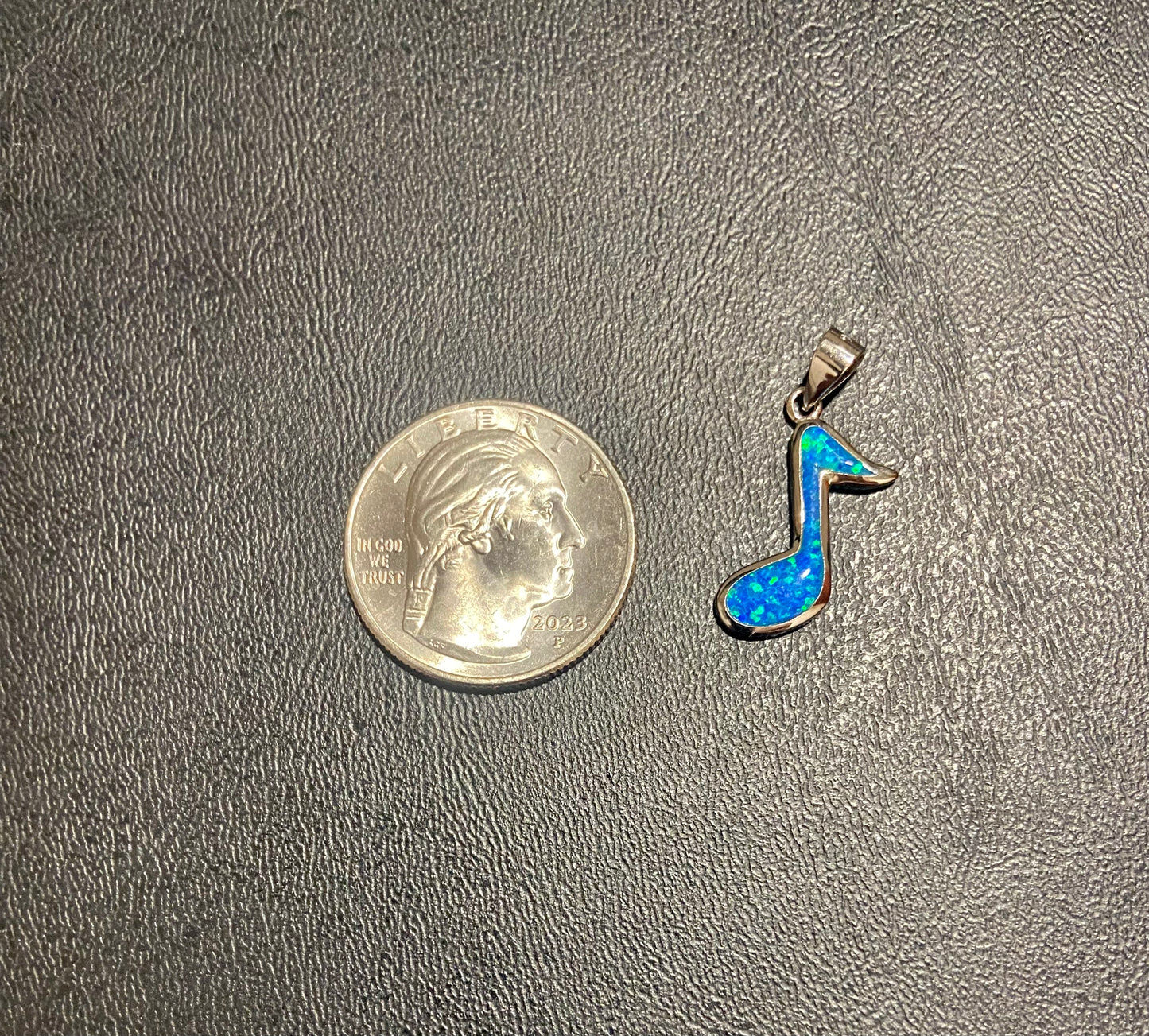 Blue Music Note Pendant