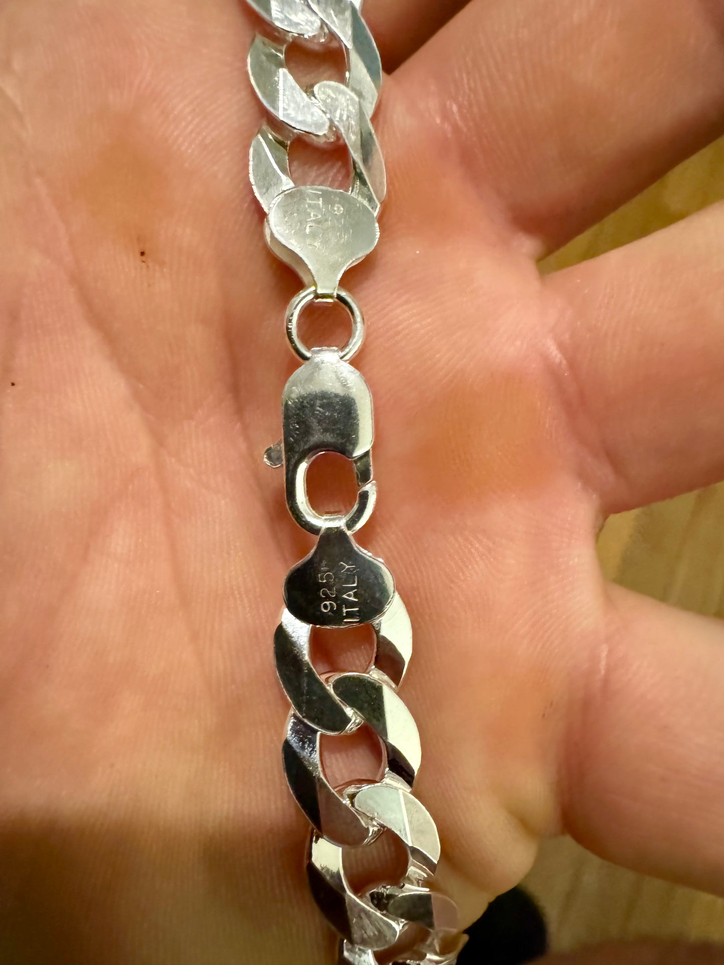 .925 Silver 11.3mm Curb Chain