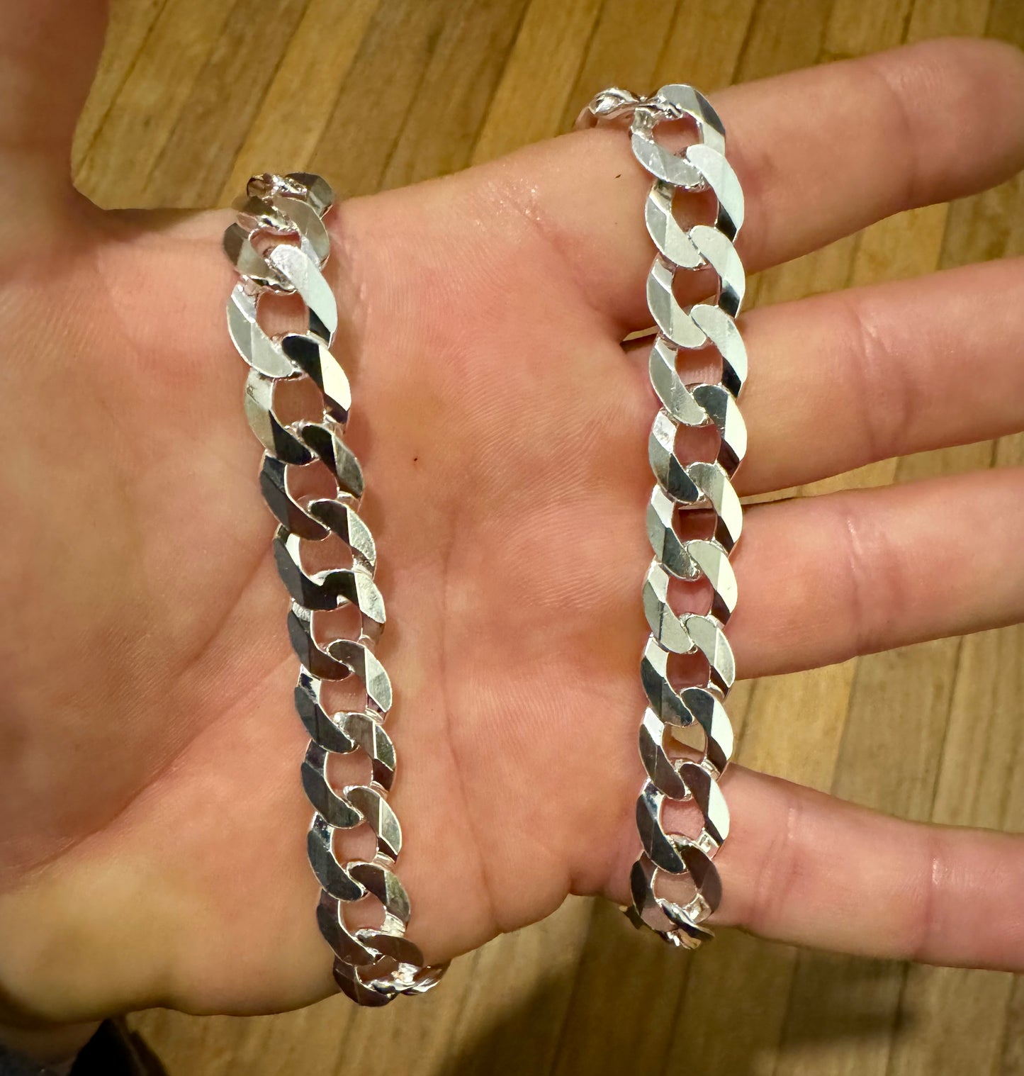 .925 Silver 11.3mm Curb Chain